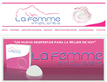 Tablet Screenshot of lafemmeimplants.com